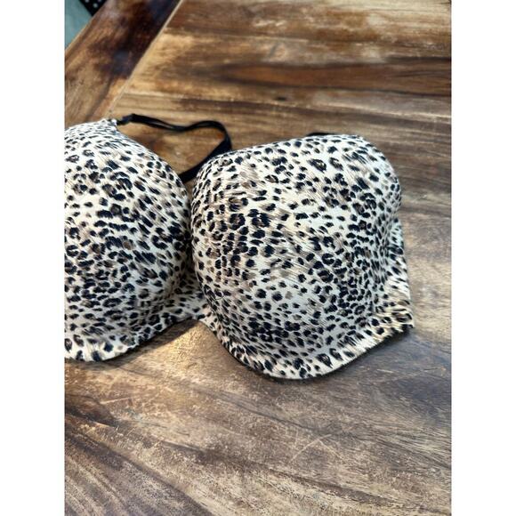 Wacoal Women's Tan Black Animal Print Underwire Padded T-Shirt Bra Size 38D - Picture 2 of 6